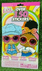 L.O.L. Surprise Colorful Sticker Book LOL Puffy 150 Stickers Glitter Foil Glossy