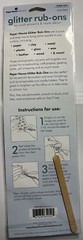 PAPER HOUSE PRODUCTIONS Glitter Rub-Ons – WASHINGTON DC – 1 sheet