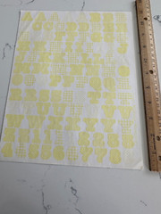Making Memories Large Pattern PastelYellow Upper/Lower Case ABC/123 Scrapbooking