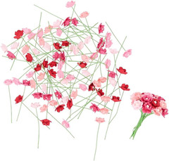 Handmade 100 pcs Mini Flowers Mulberry Paper Flowers 13-15 mm Scrapbook Craft Ca