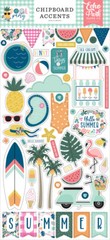 Echo Park Paper POOL PARTY 6×13 Sheet of Chipboard Accents
