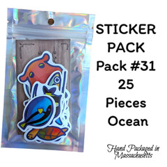 STICKER PACK – Pack #31 – 25 Pieces – Ocean