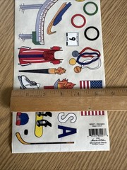 Vintage Olympics sticker roll. Scrapbook Mania. Rare! Metals. USA Olympic Rings