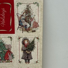 Vtg 1979 Holly Hobbie Christmas Seals Stickers 1 Sheet of 9 Pressure Seals READ