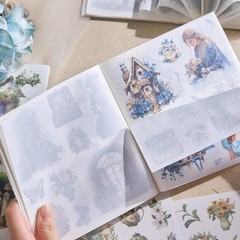Garden Junk Journal Stickers, 50 Sheets, Scrapbook Supplies, Watercolor6018