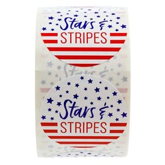 500 Patriotic American Stars & Stripes Stickers – 1.5″ Circle for 4th of July