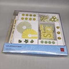 Chatter Box Embellishment Pack with 175 pieces Spruce & Olive NIB