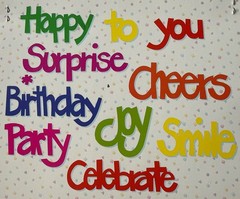 CELEBRATION TITLES Die-Cut (10pc)Memories Forever•Birthday •Party•Card Making•