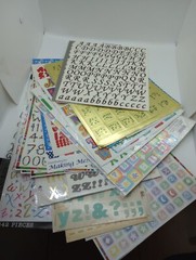 Huge lot of 68 letter & number alphabet sticker sheets almost 2 lbs
