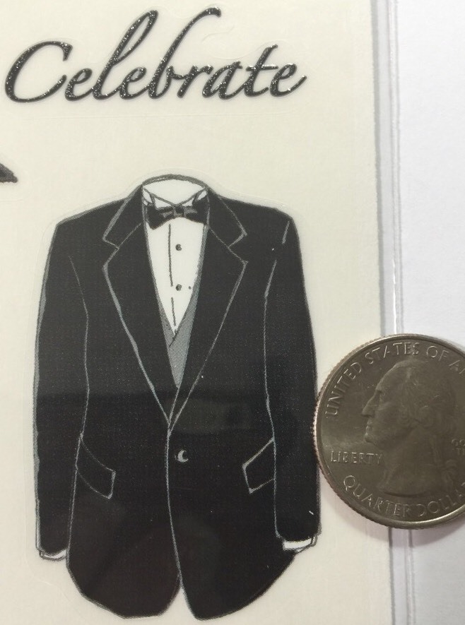 FORMAL AFFAIR GLITTER Stickers(21pc)5.5″x12″ Prom•Dance•Dress•Tux•High School