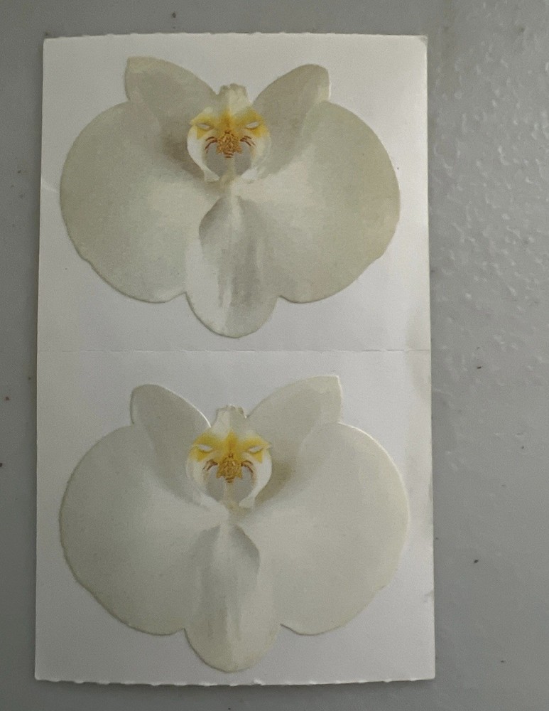 *Mrs. Grossman’s Stickers Flowers White Orchid 1/2 Sheet