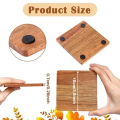 26 Pieces Unfinished Wood Coasters, 4 Inch Square Acacia Wooden Coasters for …