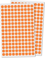Dot Stickers Orange 3000 Round 3/8