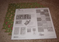 Flair Christmas Toile Vintage Look Scrapbook Paper(4)….Holiday Green Paisley
