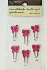 BUTTERFLY Rhinestone Clip Embellishments by Recollections – 6 pcs