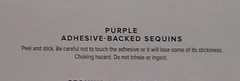 Stampin’ Up! Purple Adhesive-Backed Sequins (SAB), retired, NIP