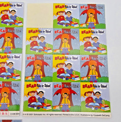 VTG Scholastic Book Clubs «Read Rain or Shine!» Stickers Lot of 3 Sheets 2001