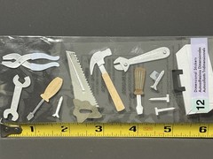 Jolee’s Dimensional Stickers Scrapbooking Tool Box Hammer Nails Saw Wrench