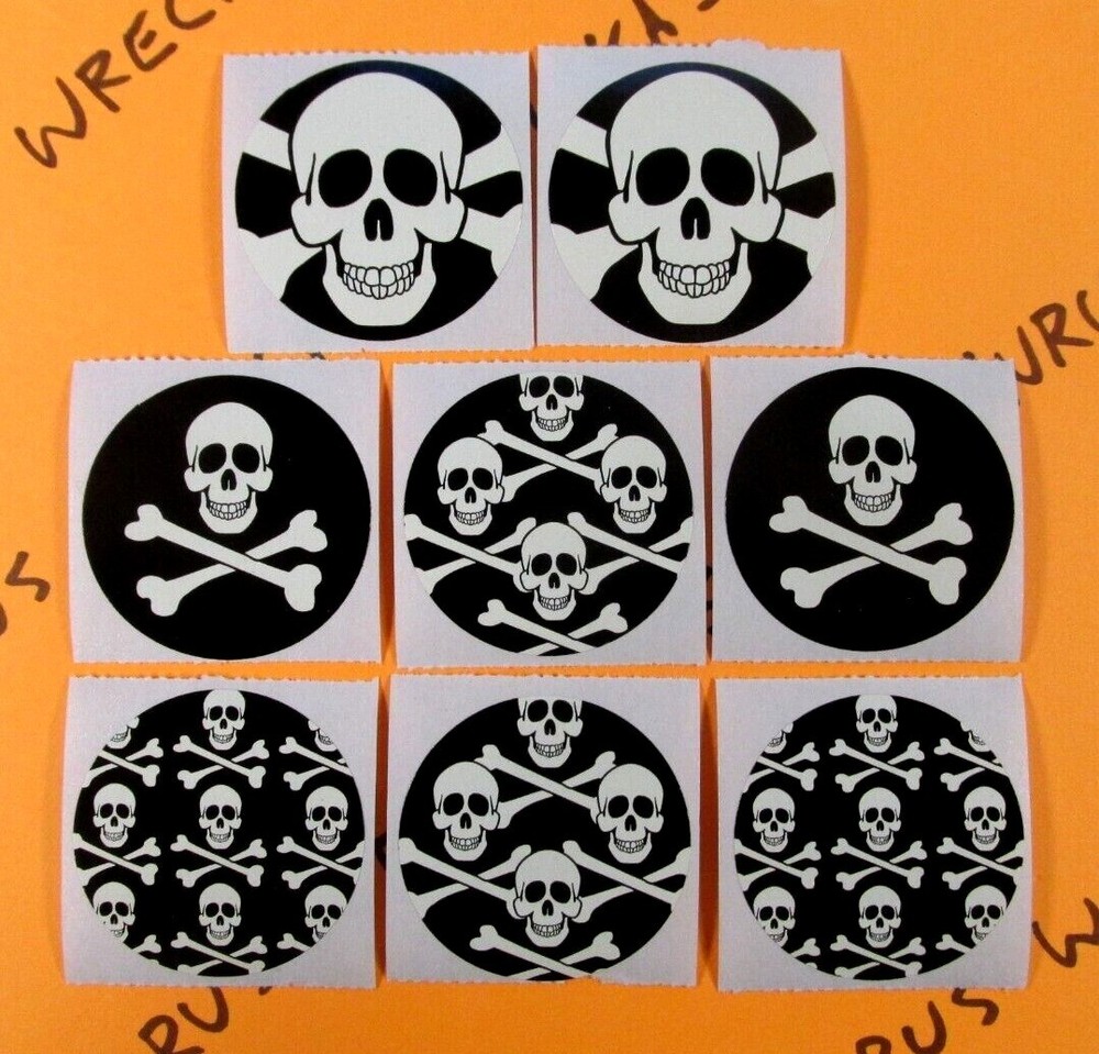 Skull & Crossbones Stickers Set Of 8