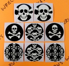 Skull & Crossbones Stickers Set Of 8