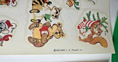 VINTAGE 1990 AGC Santa Claus & Critter Animal Stickers 5 Sheets-Mouse, Squirrel