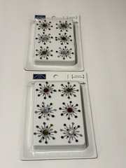 Karen Foster Sparkle Burst Brads Holly Berries 01849 Scrapbook Lot of 2 NEW READ
