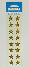 NEW Pack HAMBLY Studios Yellow Gold Stars Sparkly Scrapbook Stickers