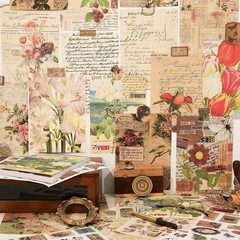 537pcs Vintage Washi Stickers and Papers for Scrapbooking, 537 PCS, Green