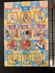 Alice In Wonderland Sticker Sheet Scrapbook Craft Collectible