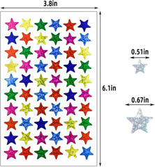 3000 Count Foil Star Stickers for Kids Reward 60 Sheets Small Self-Adhesive Shin
