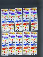 Mrs. Grossman’s Sticker Lot of 10 Race Car Mod Sheets Vintage 1998