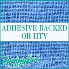 BLUE BURLAP Pattern Adhesive Vinyl or HTV Heat Transfer Vinyl Jute Cloth Look