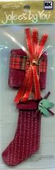 Christmas Stocking & GIft, scrapbook 3D embellishment Jolee’s by You JJCE026C