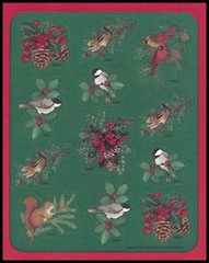 Stickers – Bird Chipmunk Squirrel – Christmas CL063