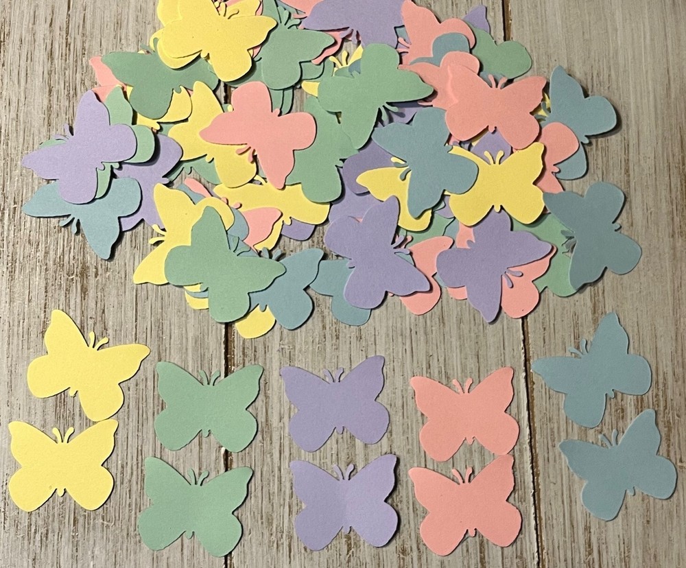 Pastel Butterfly Confetti Wedding Birthday Baby shower Decorations