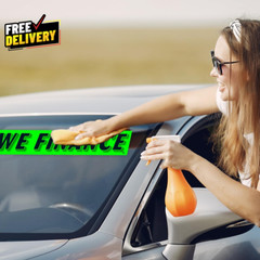Chartreuse Green Vinyl Slogan Stickers 12 Pack for Car Dealer Windshield Adver..