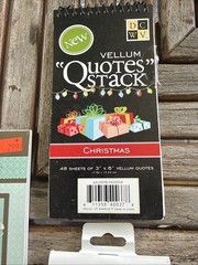 Lot Of 2 Colorbok Vellum Quote Packs 1 Marcella The Quote Book & 2 DCWV Stacks