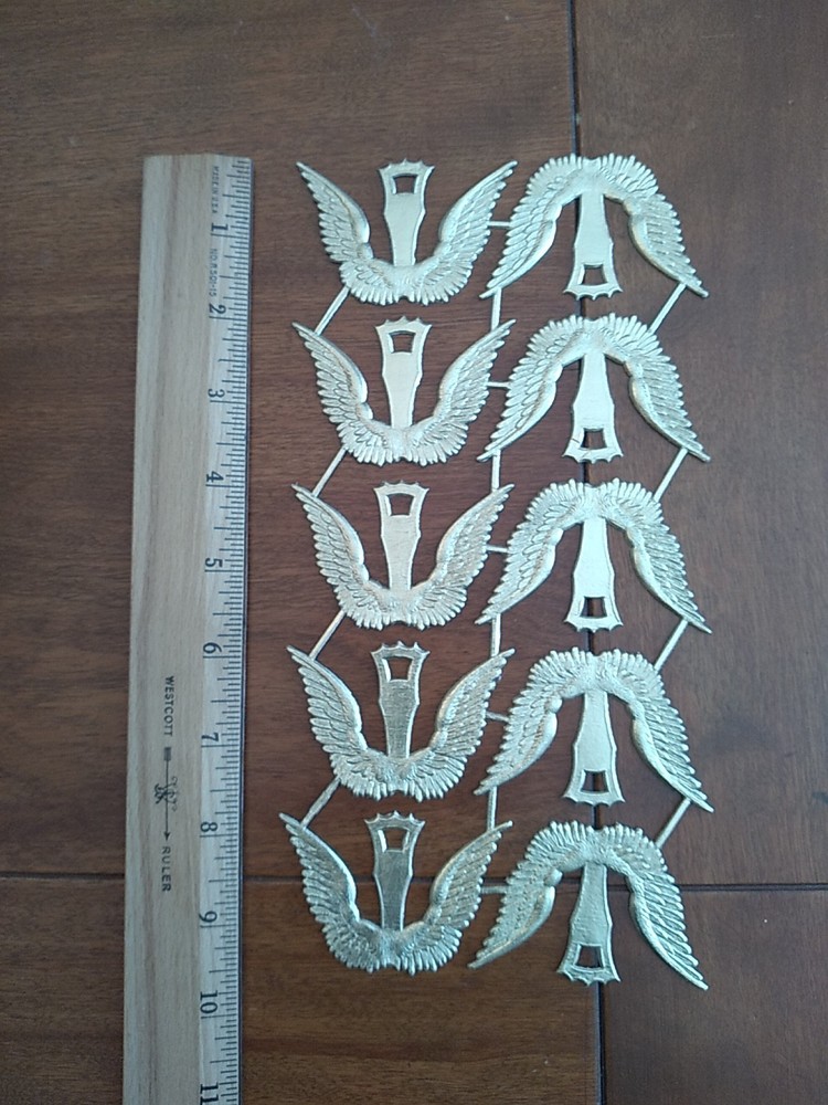 German Dresden Foil Foil Angel Wings Victorian Crafts