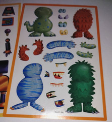 AGC Vintage Make A Monster or Robot x3 Sticker Sheets Maxi Activity