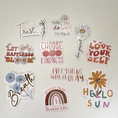 10 Piece Quotes Inspirational Stickers Uplifting Journal Planner WORD IQSIPT
