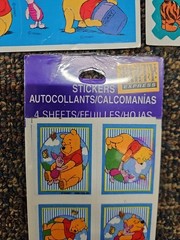6 Sheets Vintage Hallmark WINNIE THE POOH Stickers 6 Sheets All Shown Disney