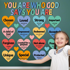 Christian Bulletin Board Decorations God Says You Are Religious Classroom Decor