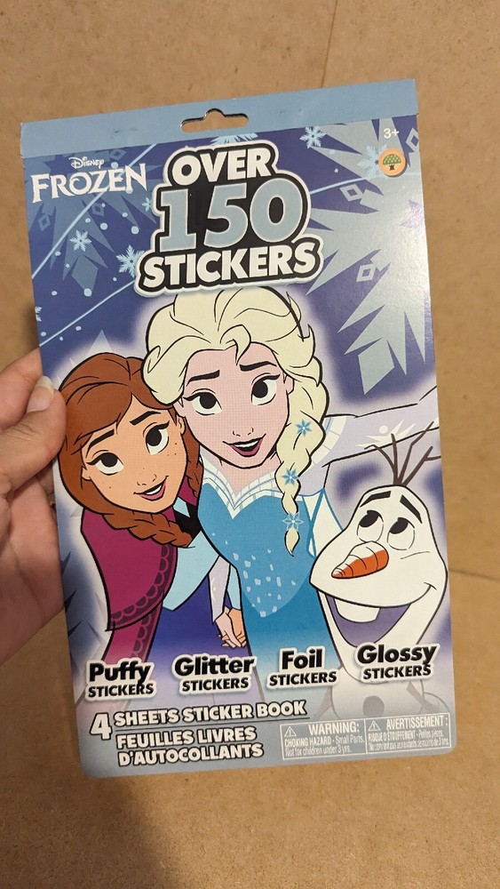 Disney Frozen 150 Stickers Kids Puffy Glitter Foil Glossy Sticker Book Elsa