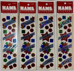 Hambly Prismatic Name Sticker Metallic Scrapbooking Crafting Wholesale Lot of 26