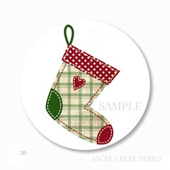 CHRISTMAS PRIM STOCKING FAVORS ENVELOPE SEALS SCRAPBOOK STICKERS