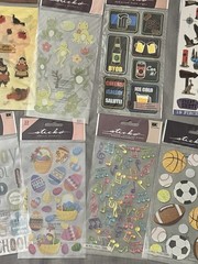 Lot of 10 Vintage Mixed Sticker Sheets Sealed New Scrapbook Crafts Supplies