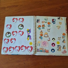 Vintage 1980s Sticker Album Book Puffy Scratch N Sniff Cabbage Patch Rainbow