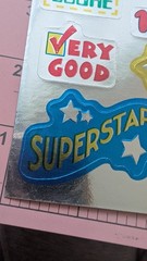 Vintage Hallmark Stickers Razzle Dazzle Foil Rewards 1 Sheet READ