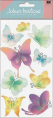 Butterfly Butterflies Yellow Purple Green Blue Vellum Jolee’s Boutique Stickers
