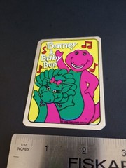Vintage Stickers Barney Dinosaur Foil Mylar Vending Machine Sticker Bebop 1992